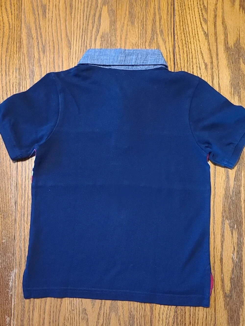Gymboree NWT Navy Polo with Red, White and Chambray Collar - Size 4T